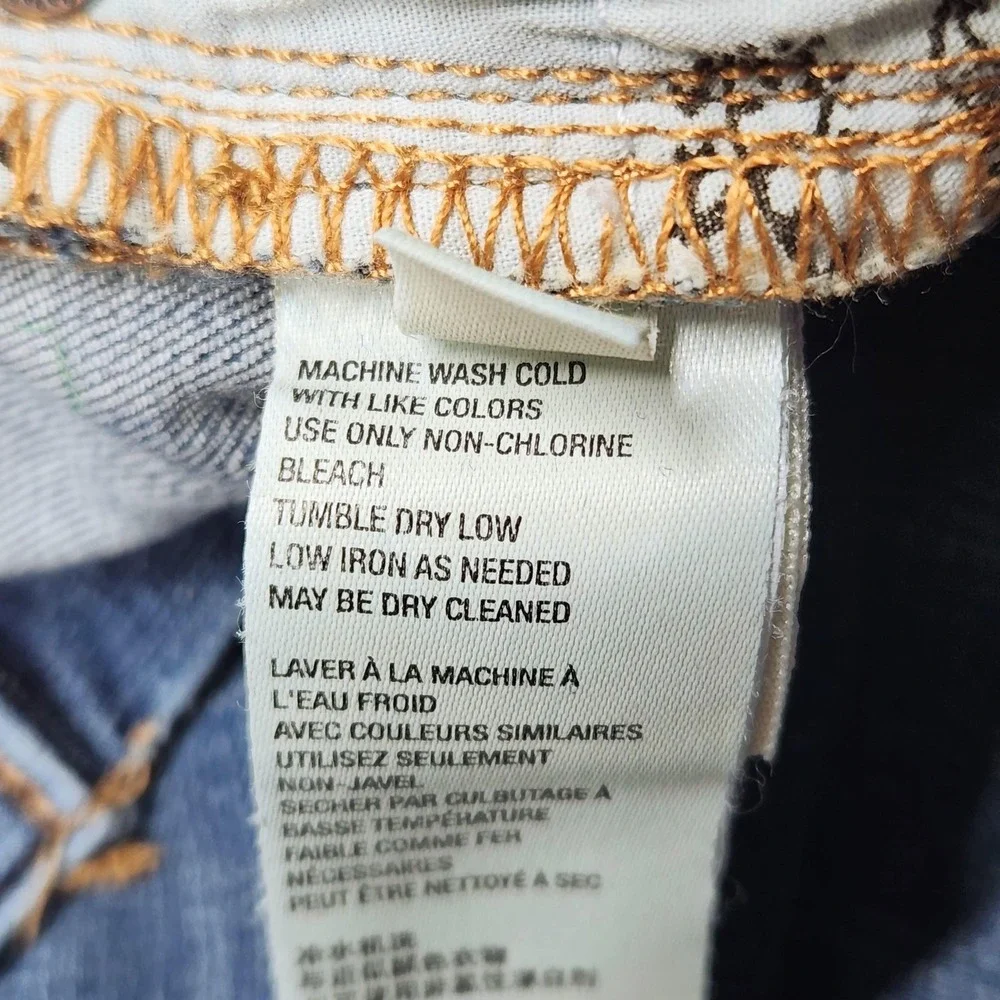 We The Free Jeans Womens 25 Medium Wash High Rise Flare Bell Bottom Button Fly - Picture 13 of 16